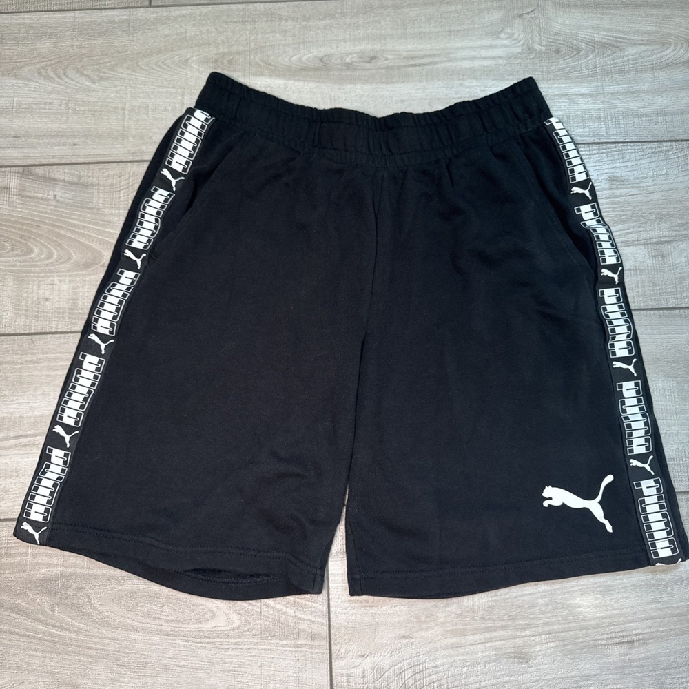 Puma Way 1 Shorts‎ Men's Black Medium Pockets Drawstring Logo Pull On